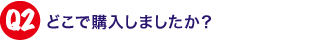 どこで購入しましたか？